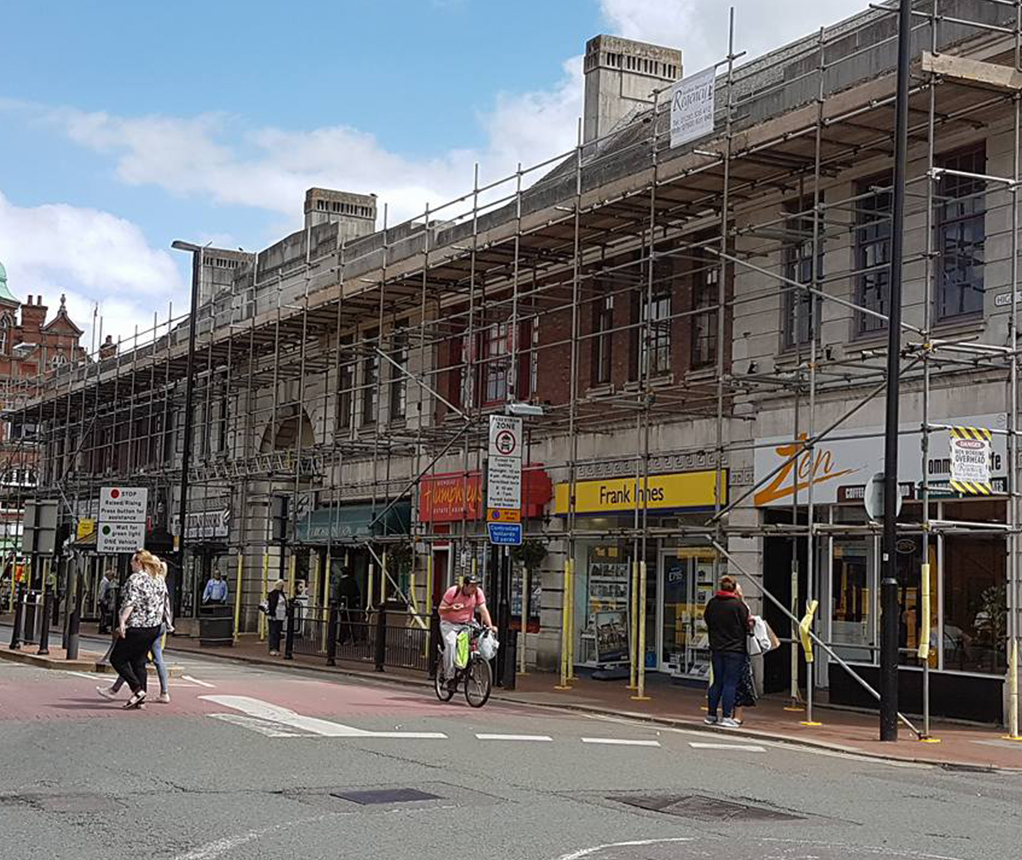 Commercial scaffolding in Burton-on-trent